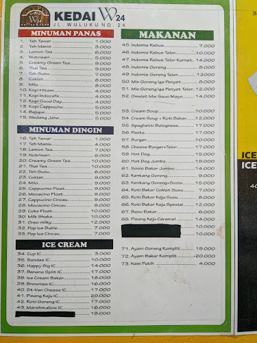 Opinii despre Kedai W 24 în Kota Bandung - Gastronomi dan perhotelan