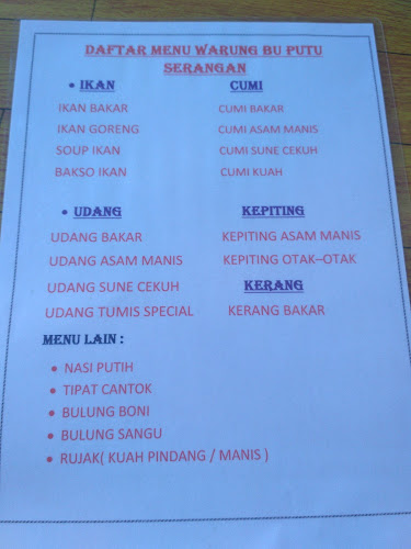 Warung ikan bakar bu putu 2 - Kota Denpasar