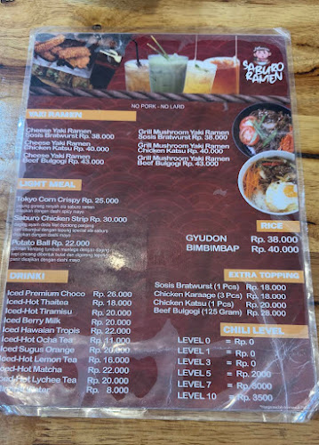 Saburo ramen padang - Gastronomi dan perhotelan