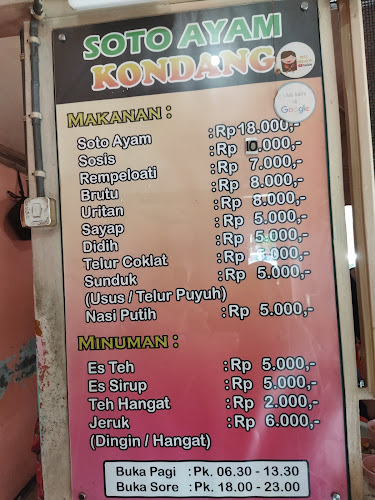 Soto Ayam Kondang - Gastronomi dan perhotelan