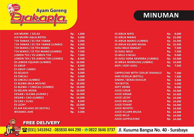 Opinii despre Ayam Goreng Djakarta în Surabaya - Gastronomi dan perhotelan