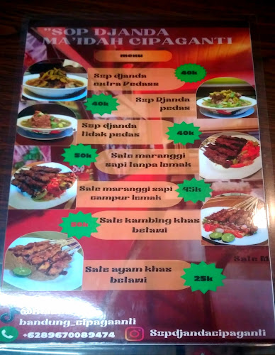 Sop Djanda cipaganti - Gastronomi dan perhotelan