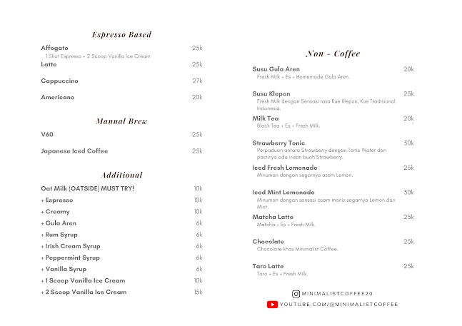 Minimalist Coffee - Kota Tangerang Selatan