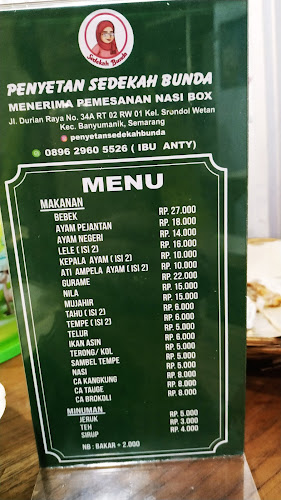 Penyetan Sedekah Bunda