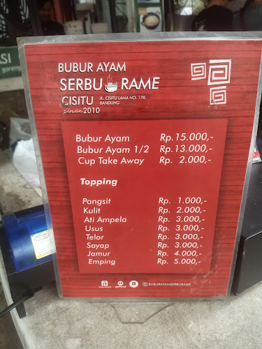 Opinii despre Bubur Ayam Serbu Rame în Kota Bandung - Gastronomi dan perhotelan