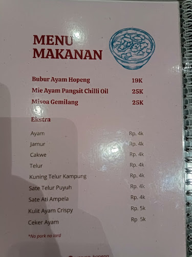Warung Hopeng - Gastronomi dan perhotelan
