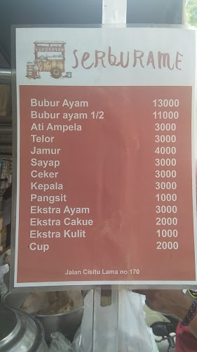 Bubur Ayam Serbu Rame - Kota Bandung