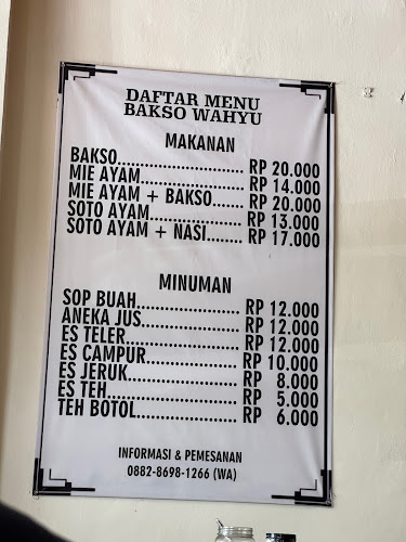 Bakso & Mie Ayam Wahyu - Gastronomi dan perhotelan