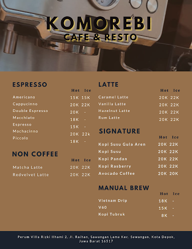 KOMOREBI CAFE & RESTO - Gastronomi dan perhotelan