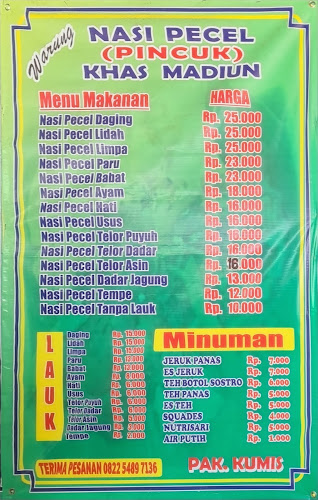 Nasi Pecel Pincuk (Khas Madiun)