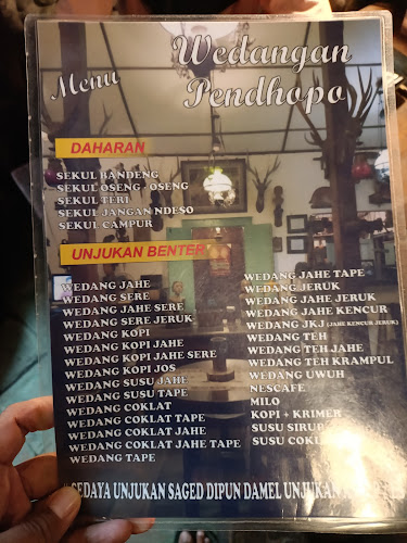 Wedangan Pendhopo - Gastronomi dan perhotelan