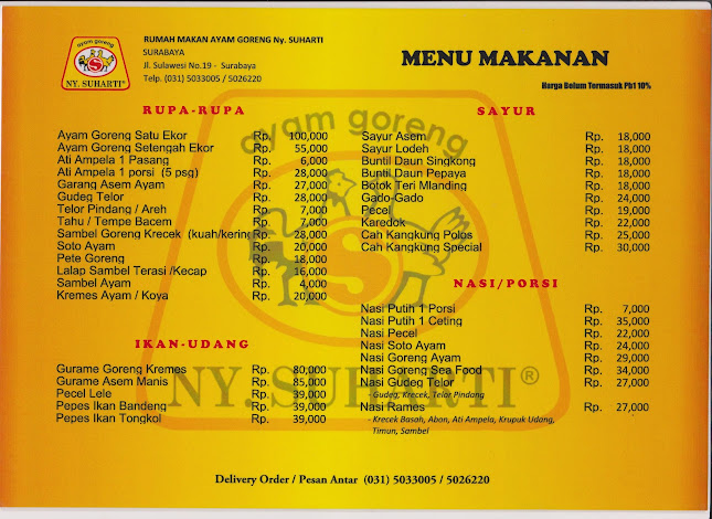 Opinii despre Ayam Goreng Ny. Suharti în Surabaya - Gastronomi dan perhotelan