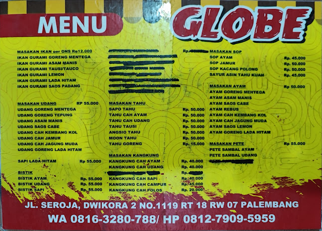 RM Globe - Kota Palembang