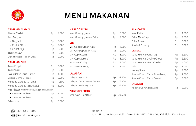 Opinii despre Kedai Omah Kayu în Kota Batu - Gastronomi dan perhotelan