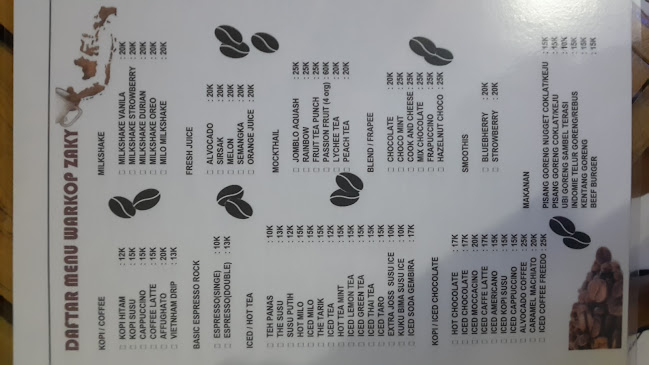 Warkop Zaky - Gastronomi dan perhotelan