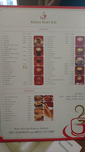 Opinii despre Kedai Kopi Joe în Kabupaten Tangerang - Gastronomi dan perhotelan