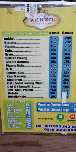 Terang Bulan Kenzo - Gastronomi dan perhotelan