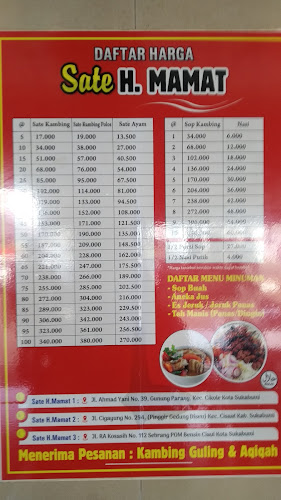 Sate H. Mamat (Pusat) - Gastronomi dan perhotelan