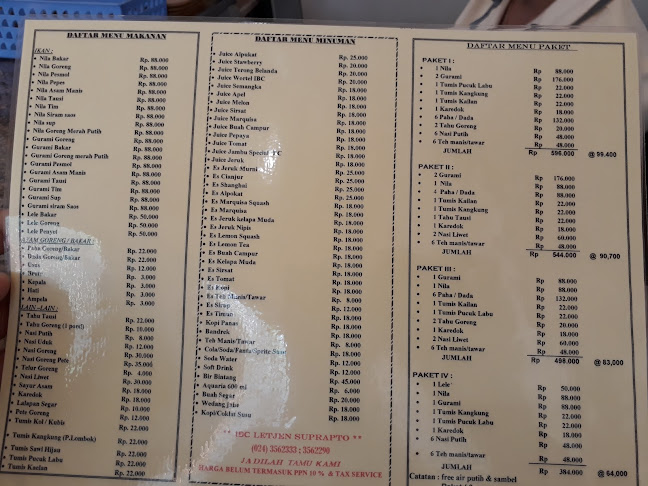 Opinii despre Ikan Bakar Cianjur în Kota Semarang - Gastronomi dan perhotelan