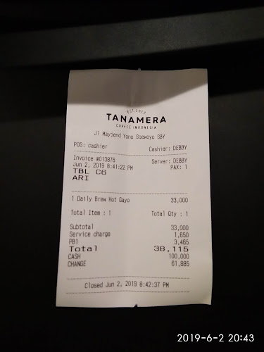 Opinii despre Tanamera Coffee Graha Famili în Surabaya - Gastronomi dan perhotelan