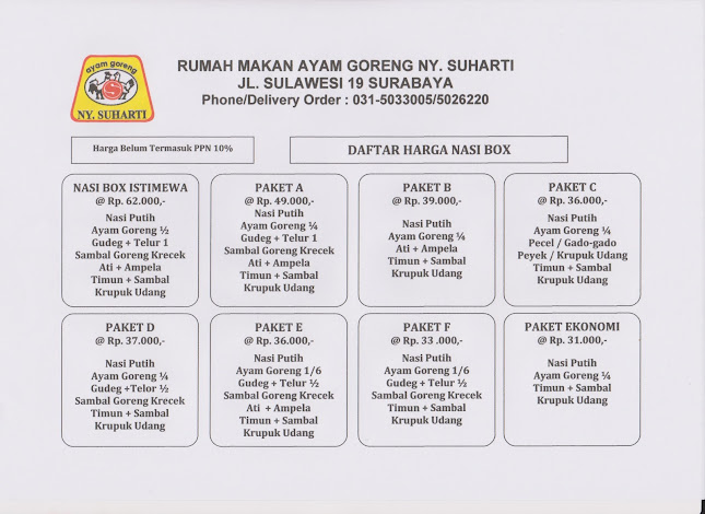 Ayam Goreng Ny. Suharti - Surabaya