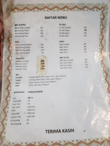 Mie Tanjin - Gastronomi dan perhotelan