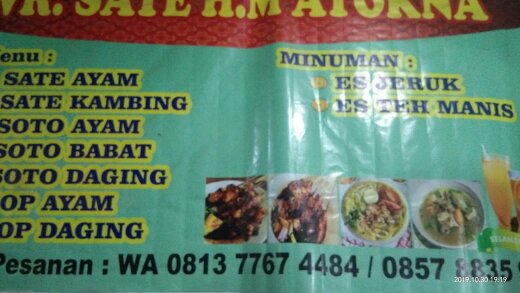 Opinii despre Warung Sate H.M.ATOKNA Cabang Cinde în Kota Palembang - Gastronomi dan perhotelan