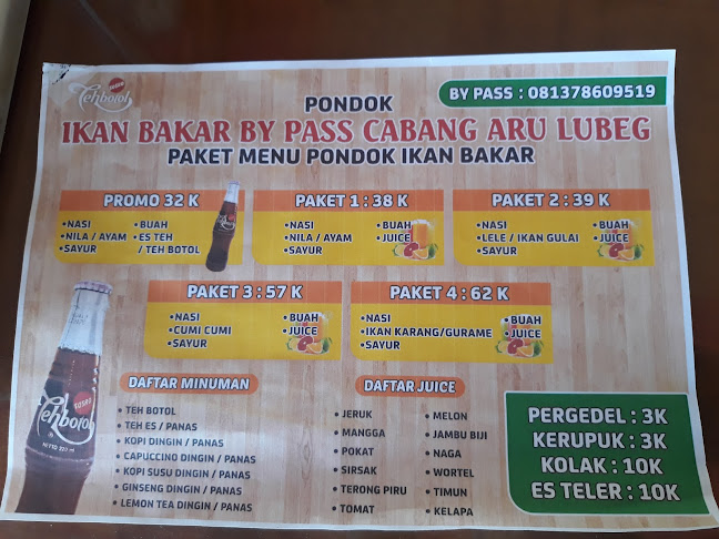 Pondok Ikan Bakar Aru Cabang Teluk Kabung