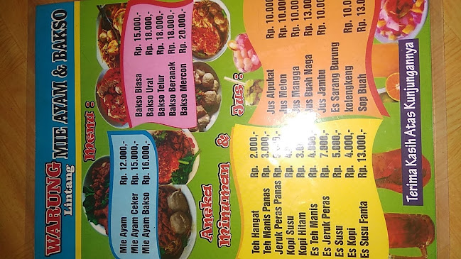 Opinii despre Warung Mie Ayam & Bakso LINTANG în Kota Tangerang - Gastronomi dan perhotelan