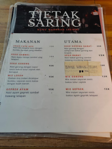 Tjetaksaring Coffee and Space - Gastronomi dan perhotelan