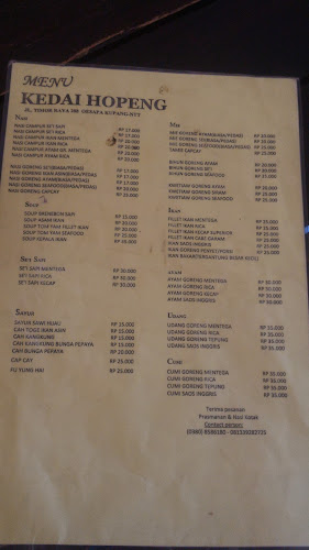Kedai Hopeng 1 - Gastronomi dan perhotelan