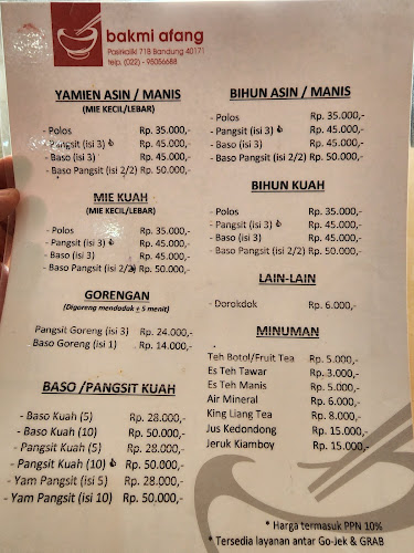 Opinii despre Bakmi Afang în Kota Bandung - Gastronomi dan perhotelan