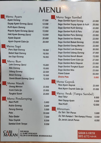 Opinii despre Warung Cari Makan în Kota Surakarta - Gastronomi dan perhotelan