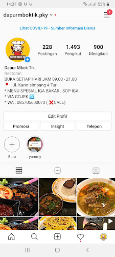 Opinii despre Dapur Mbok Tik în Kota Palangka Raya - Gastronomi dan perhotelan