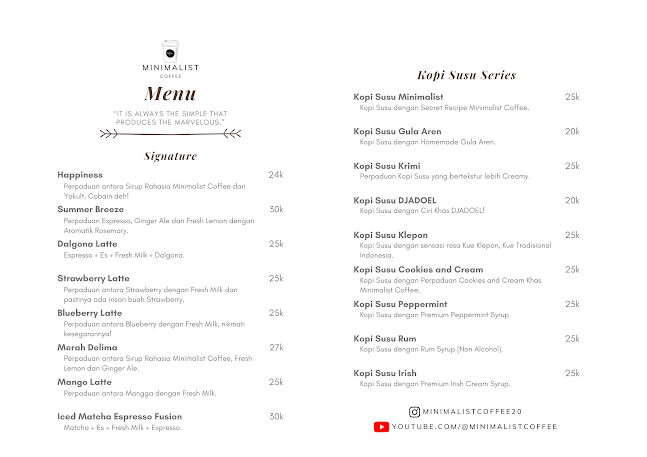 Opinii despre Minimalist Coffee în Kota Tangerang Selatan - Gastronomi dan perhotelan