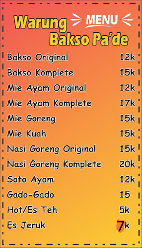 Warung Bakso Pa'de