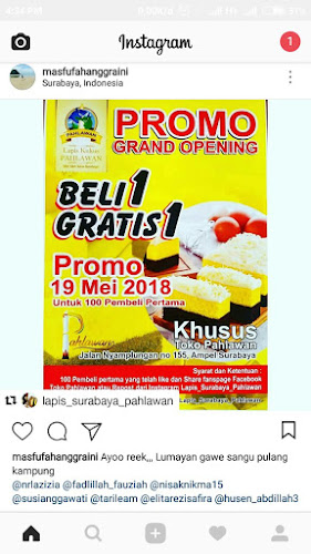 Lapis Kukus Pahlawan - Pacar Keling - Gastronomi dan perhotelan