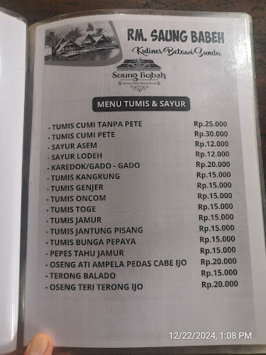 Rumah Makan Saung Babeh Setu