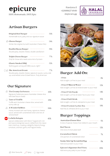 Opinii despre Epicure 2.0 - Gourmet Burgers & Meals în Kota Bandung - Gastronomi dan perhotelan