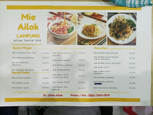 Opinii despre Mie Ailok Bandar Lampung în Kota Bandar Lampung - Gastronomi dan perhotelan