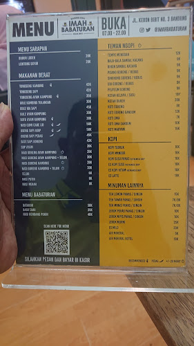 Opinii despre Warung Kopi Imah Babaturan 1 în Kota Bandung - Gastronomi dan perhotelan