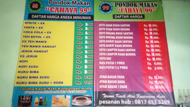 Pondok Makan Cahaya 99 - Gastronomi dan perhotelan